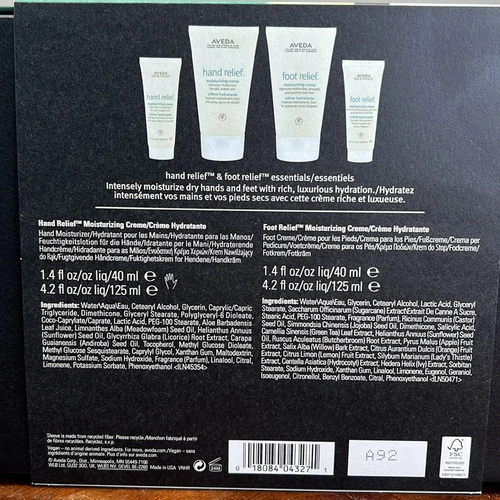Aveda • Hand Relief & Foot Relier 4 pc Set